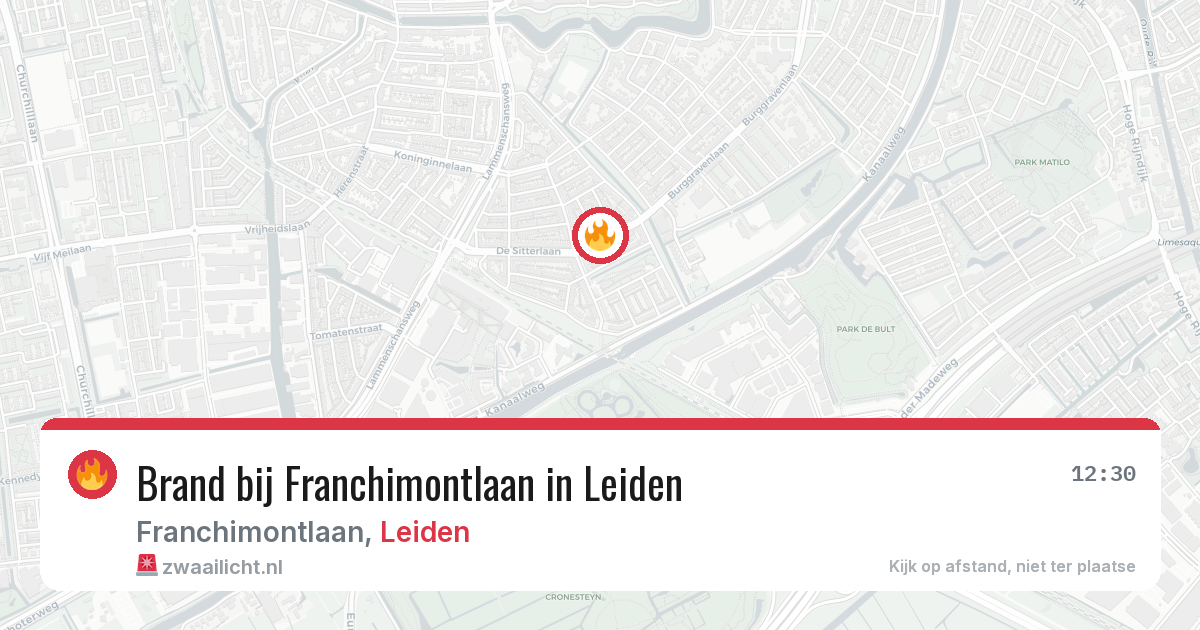 Brand bij Franchimontlaan in Leiden — 31 mei 2026