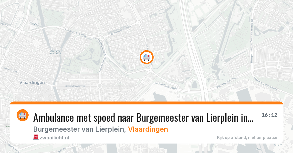 Ambulance met spoed naar Burgemeester van Lierplein in Vlaardingen — 14 aug 2026