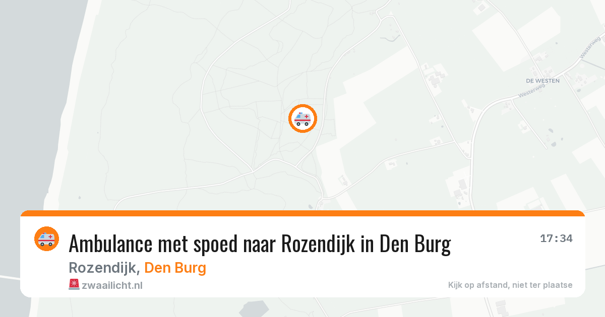 Ambulance met spoed naar Rozendijk in Den Burg — 5 aug 2026