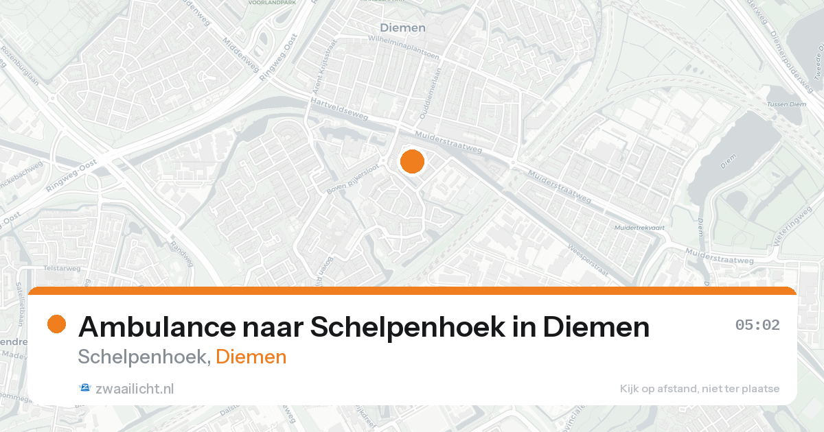 Ambulance naar Schelpenhoek in Diemen — 8 feb 2026