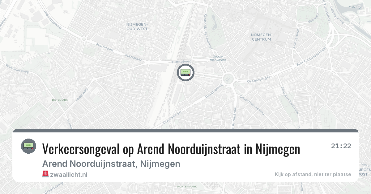 Verkeersongeval op Arend Noorduijnstraat in Nijmegen — 23 jul 2026