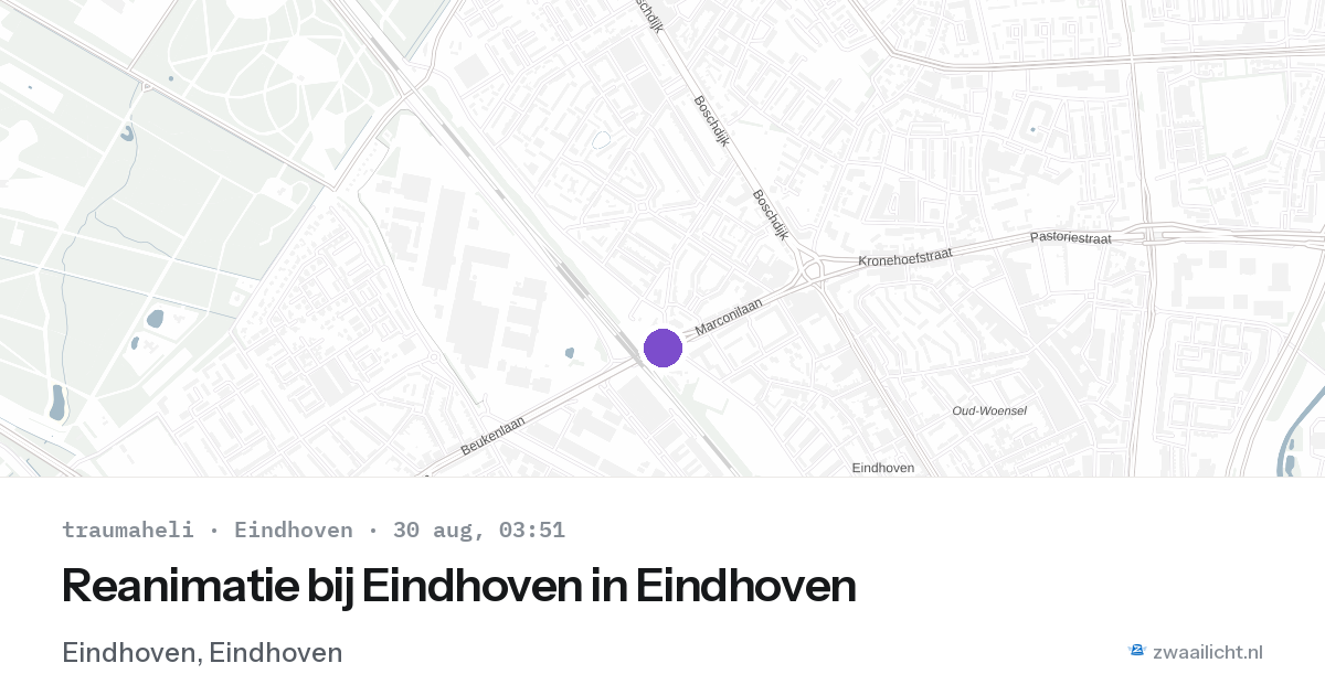 Reanimatie bij Eindhoven in Eindhoven — 30 aug 2026
