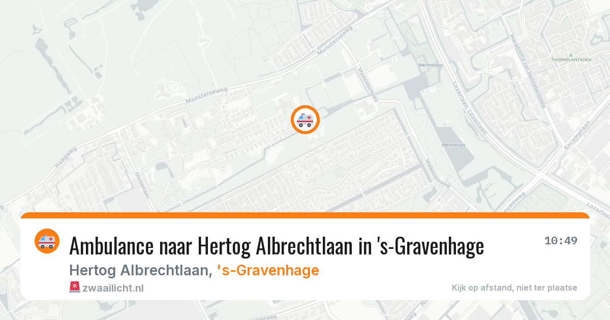 Ambulance naar Hertog Albrechtlaan in 's-Gravenhage — 15 apr 2026