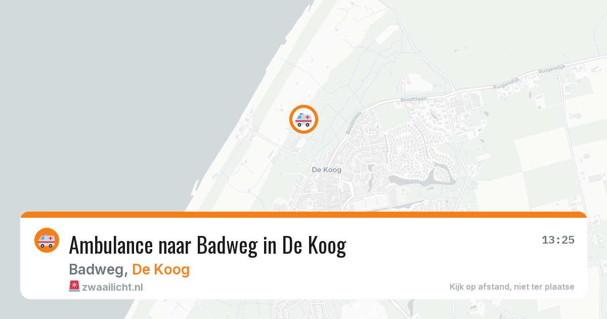 Ambulance naar Badweg in De Koog — 24 jul 2026