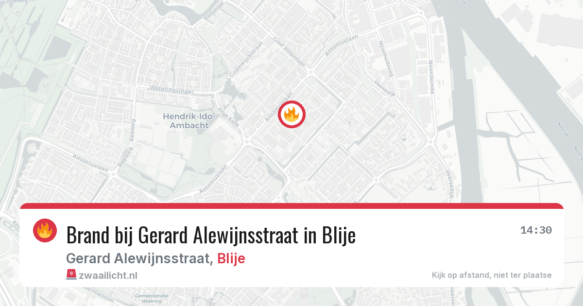 Brand bij Gerard Alewijnsstraat in Blije — 23 jun 2026