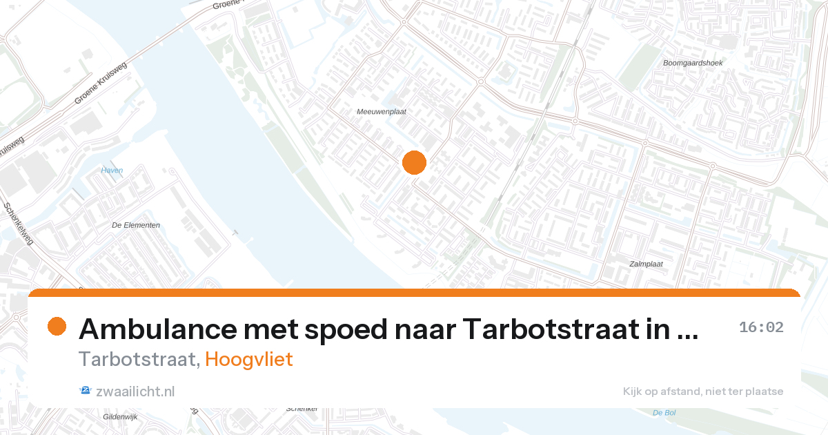 Ambulance met spoed naar Tarbotstraat in Hoogvliet — 11 jun 2026