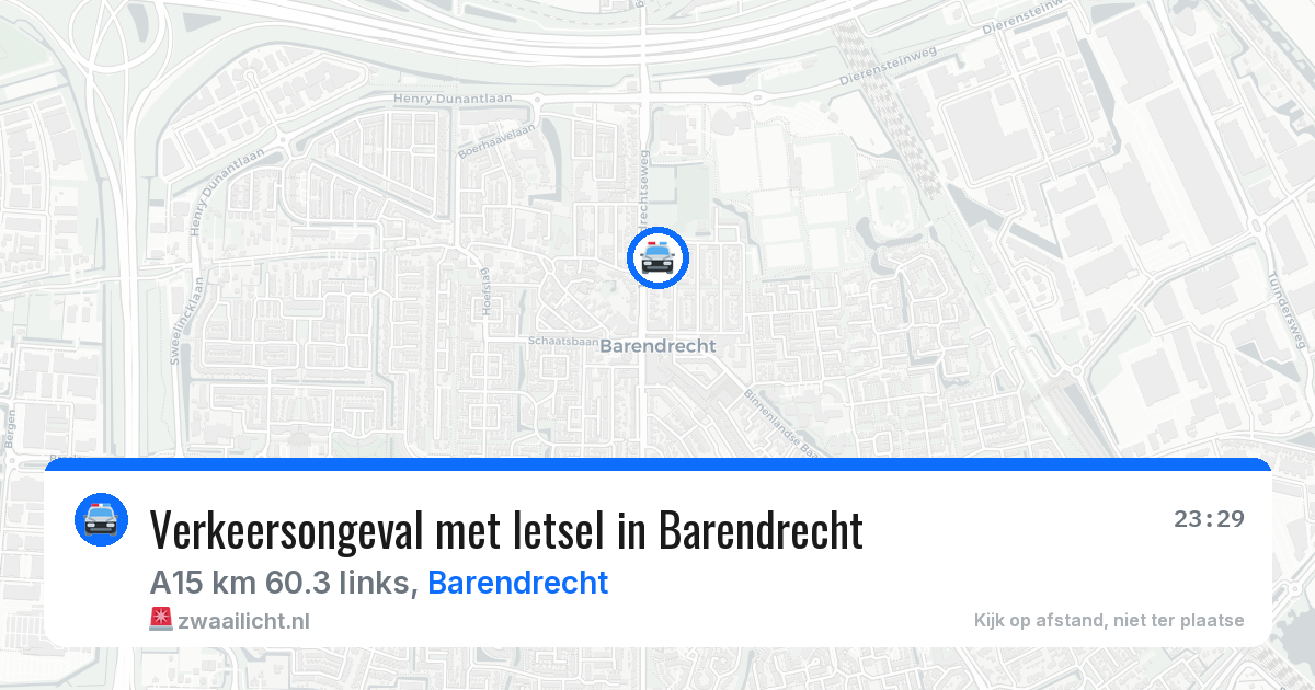 Verkeersongeval met letsel in Barendrecht — 8 apr 2026
