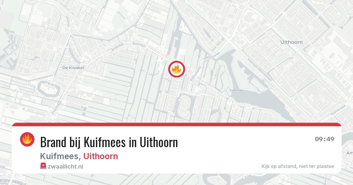 Brand bij Kuifmees in Uithoorn — 30 jul 2026