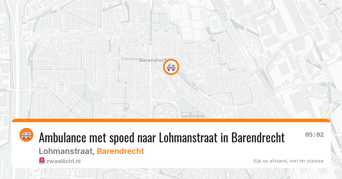 Ambulance met spoed naar Lohmanstraat in Barendrecht — 5 mei 2026