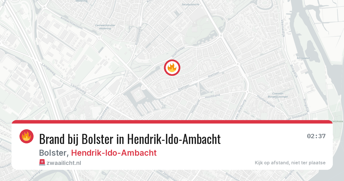 Brand bij Bolster in Hendrik-Ido-Ambacht — 9 aug 2026