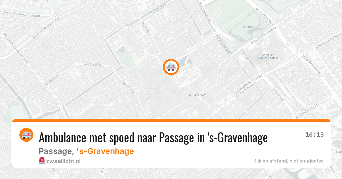 Ambulance met spoed naar Passage in 's-Gravenhage — 12 jun 2026