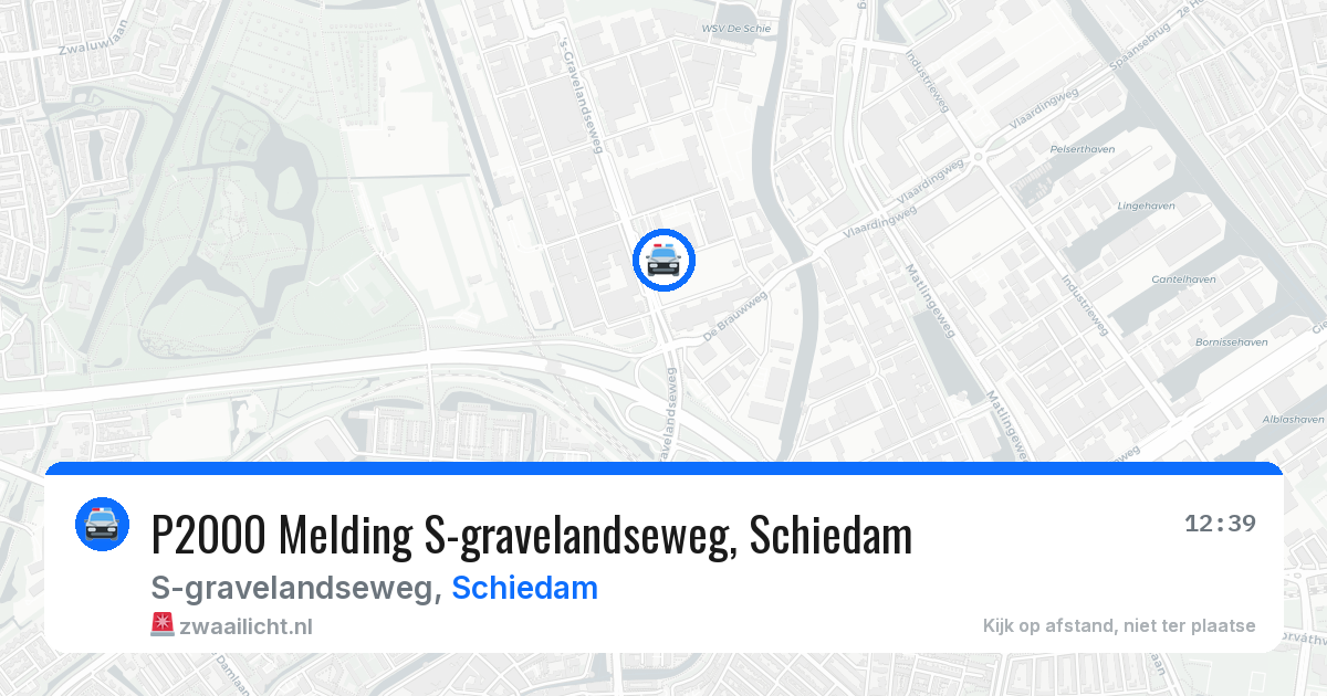 P2000 Melding S-gravelandseweg, Schiedam — 30 mei 2026