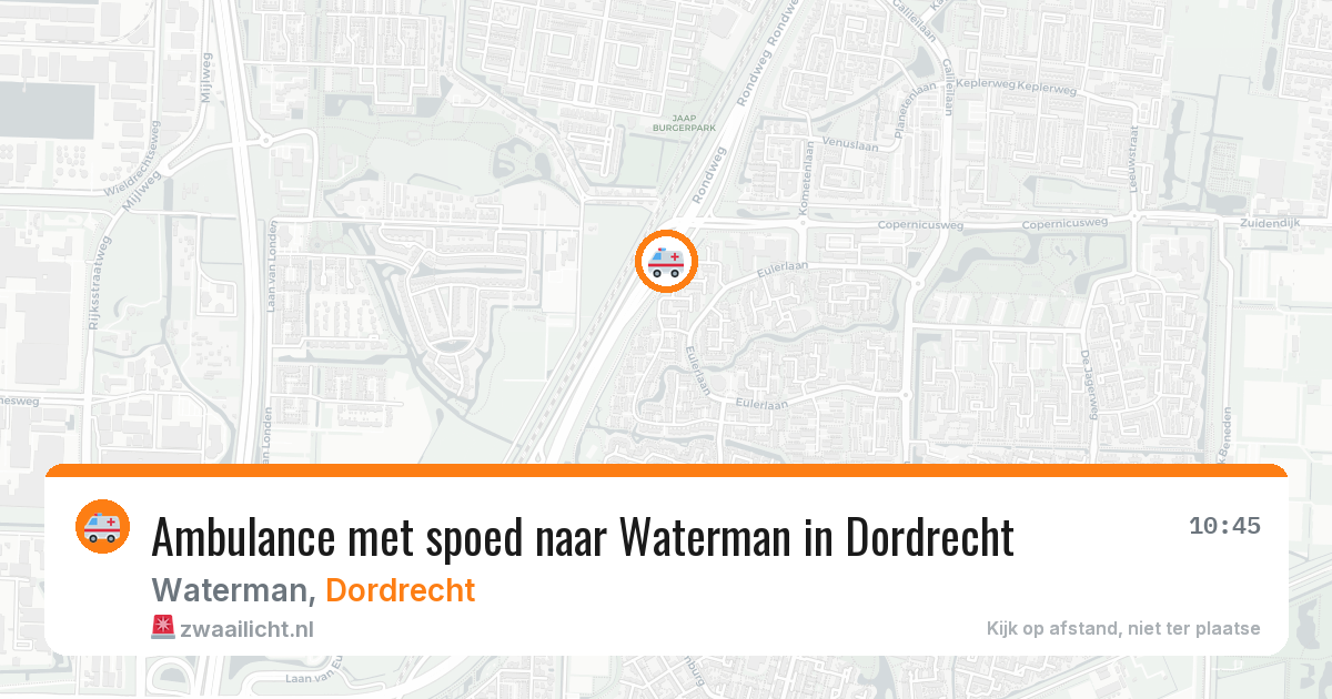 Ambulance met spoed naar Waterman in Dordrecht — 28 jun 2026