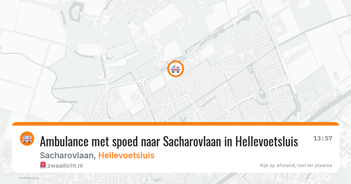 Ambulance met spoed naar Sacharovlaan in Hellevoetsluis — 28 mei 2026