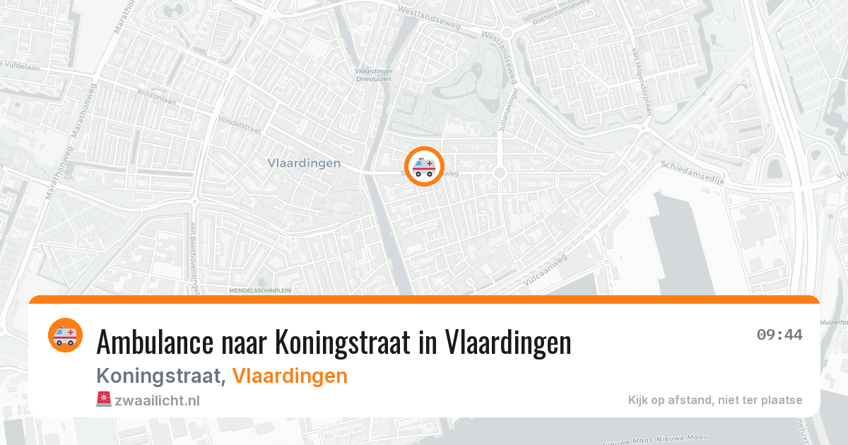 Ambulance naar Koningstraat in Vlaardingen — 27 mei 2026