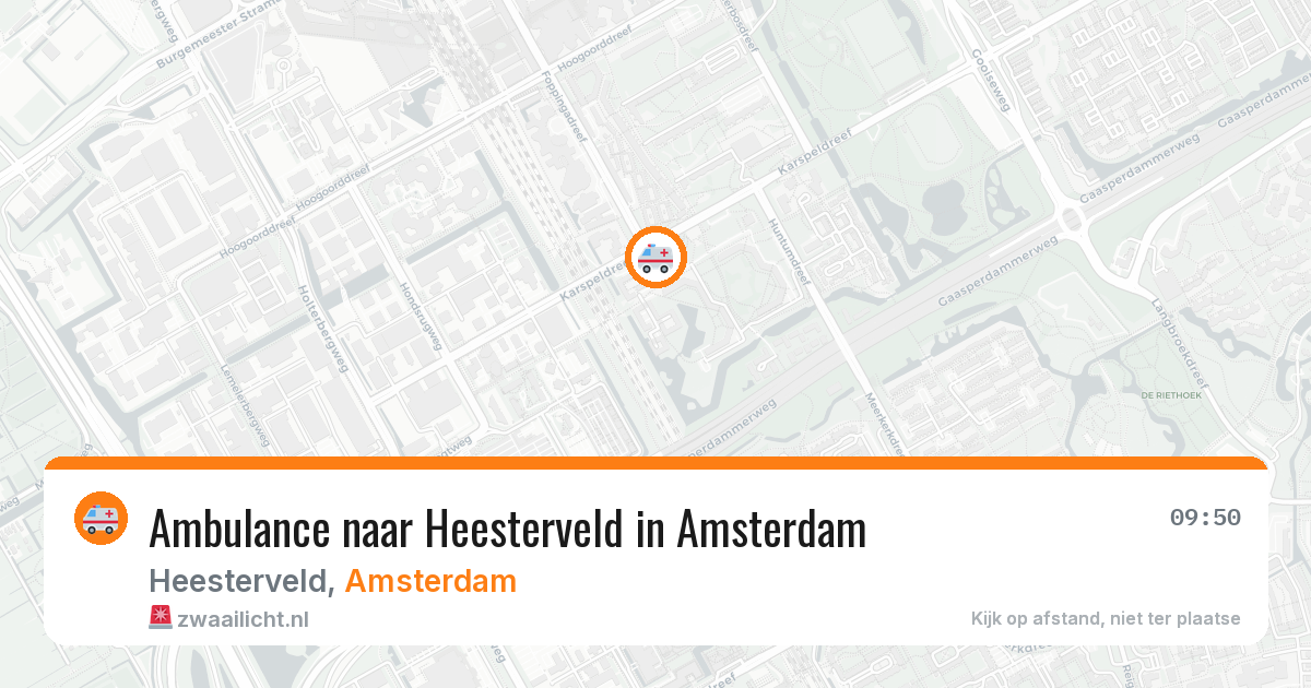 Ambulance naar Heesterveld in Amsterdam — 17 jul 2026