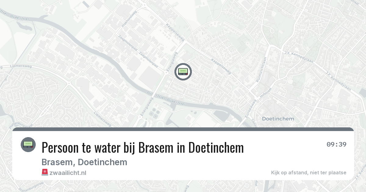 Persoon te water bij Brasem in Doetinchem — 16 jun 2026