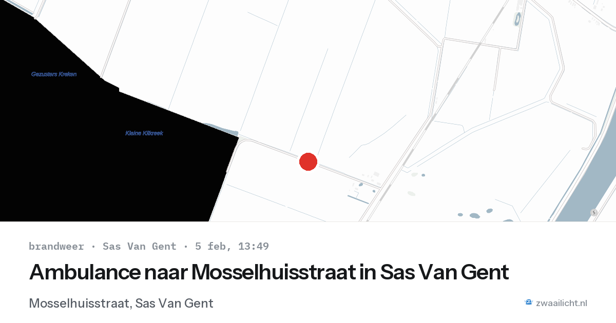 Ambulance naar Mosselhuisstraat in Sas Van Gent — 5 feb 2026