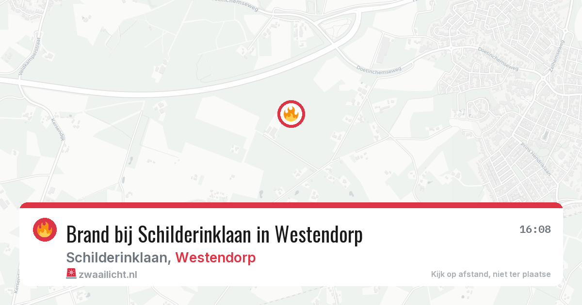 Brand bij Schilderinklaan in Westendorp — 12 jun 2026