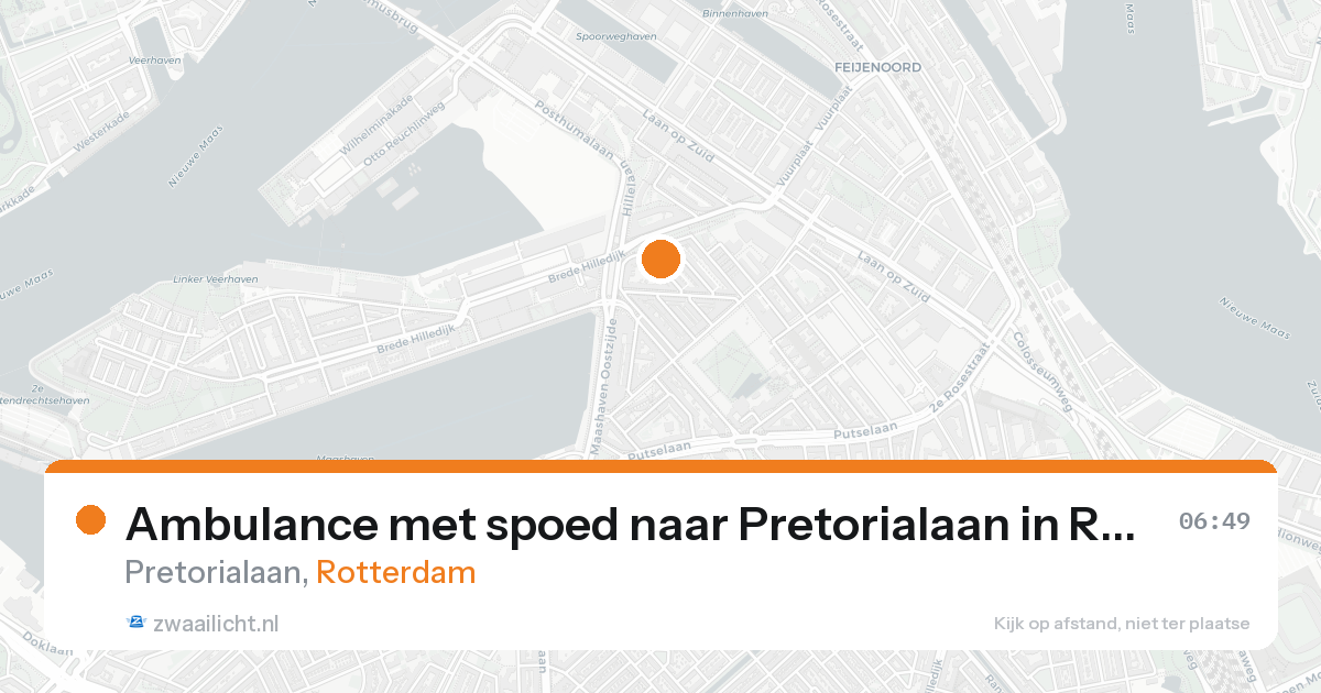 Ambulance met spoed naar Pretorialaan in Rotterdam — 19 aug 2026