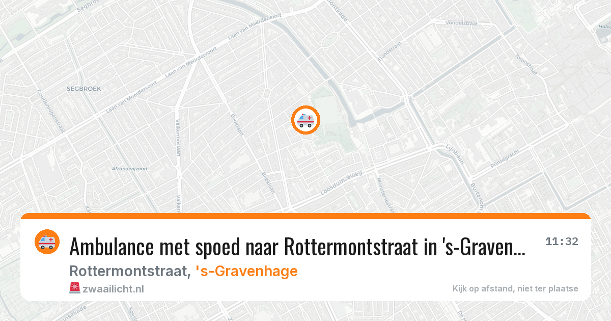 Ambulance met spoed naar Rottermontstraat in 's-Gravenhage — 15 apr 2026