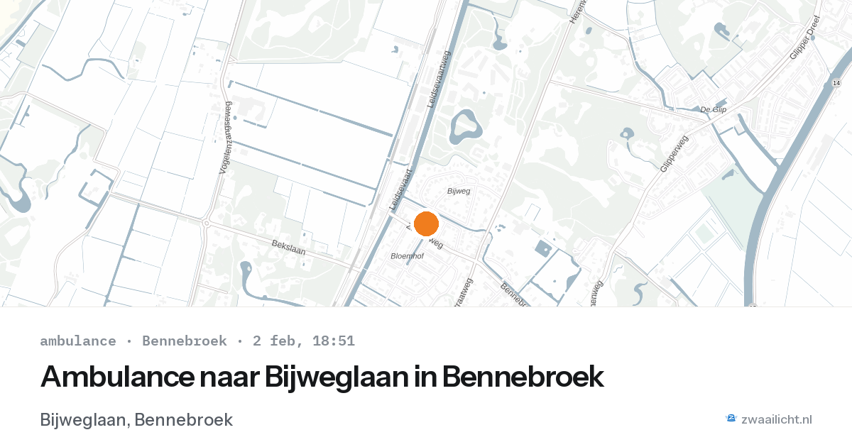 Ambulance naar Bijweglaan in Bennebroek — 2 feb 2026