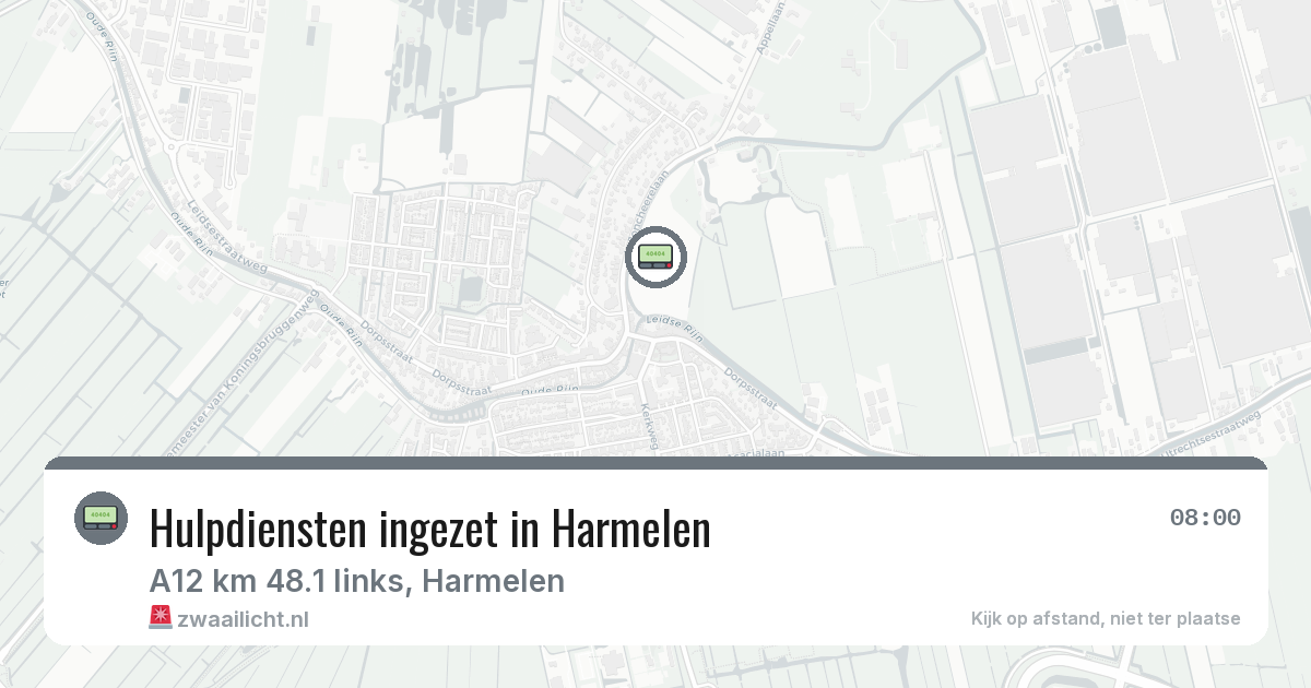 Hulpdiensten ingezet in Harmelen — 26 jan 2026 | 🚨 Zwaailicht.nl
