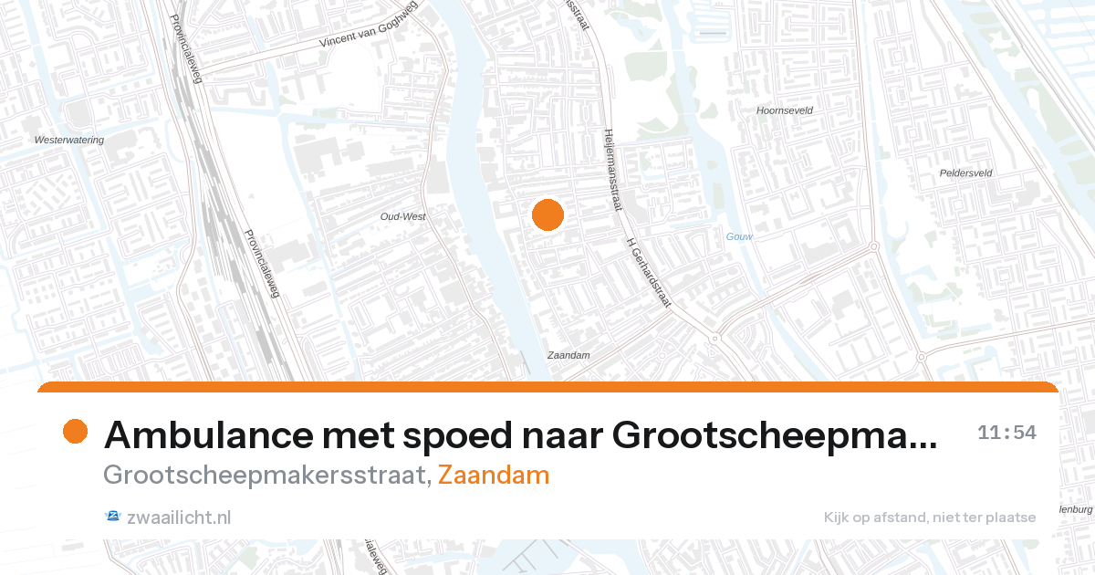 Ambulance met spoed naar Grootscheepmakersstraat in Zaandam — 10 jun 2026