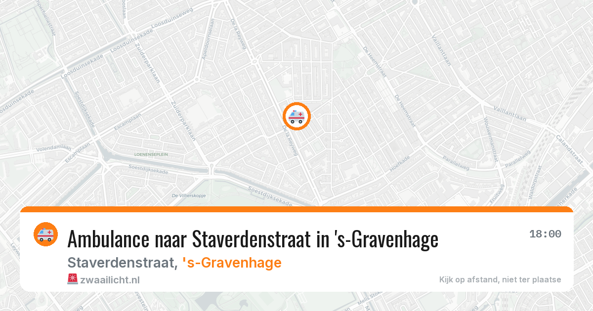 Ambulance naar Staverdenstraat in 's-Gravenhage — 3 jul 2026