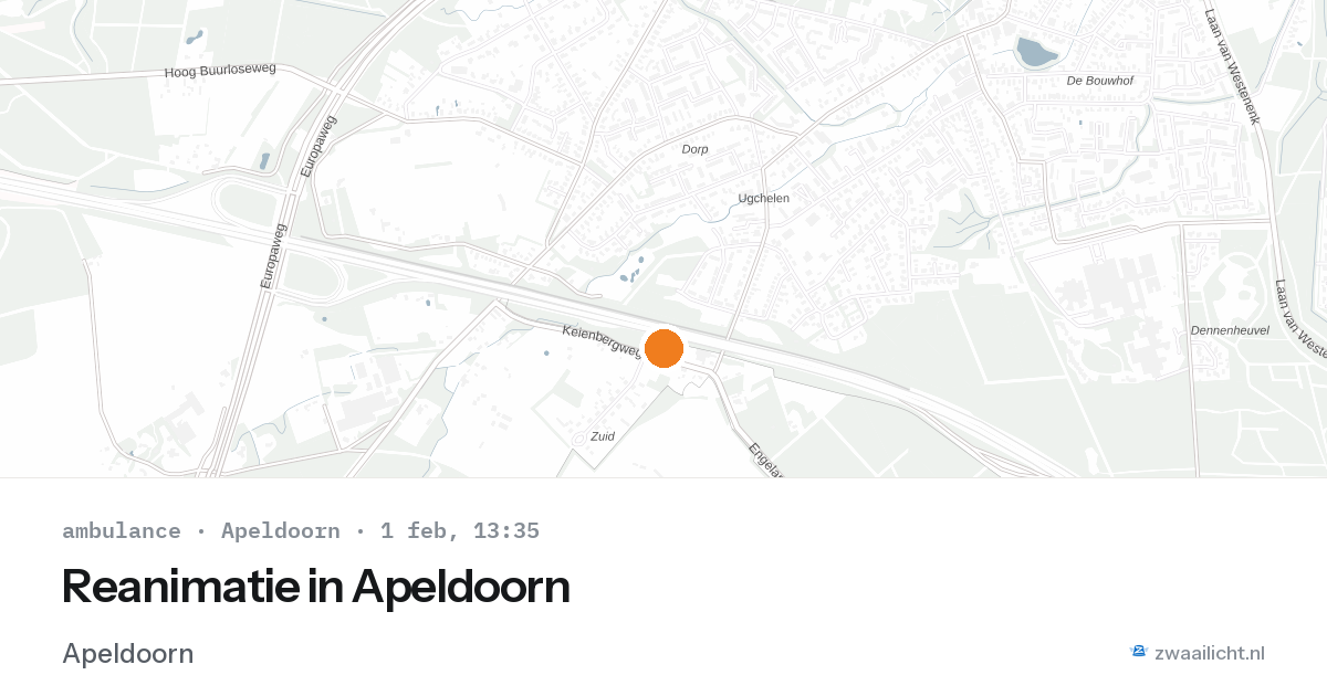 Reanimatie in Apeldoorn — 1 feb 2026