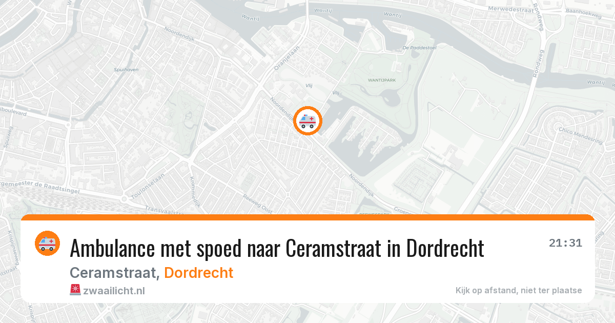 Ambulance met spoed naar Ceramstraat in Dordrecht — 22 feb 2026