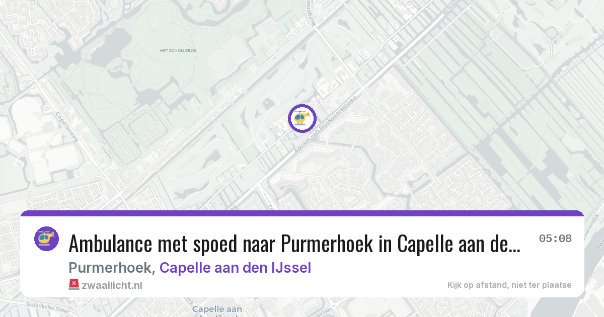 Ambulance met spoed naar Purmerhoek in Capelle aan den IJssel — 20 apr 2026