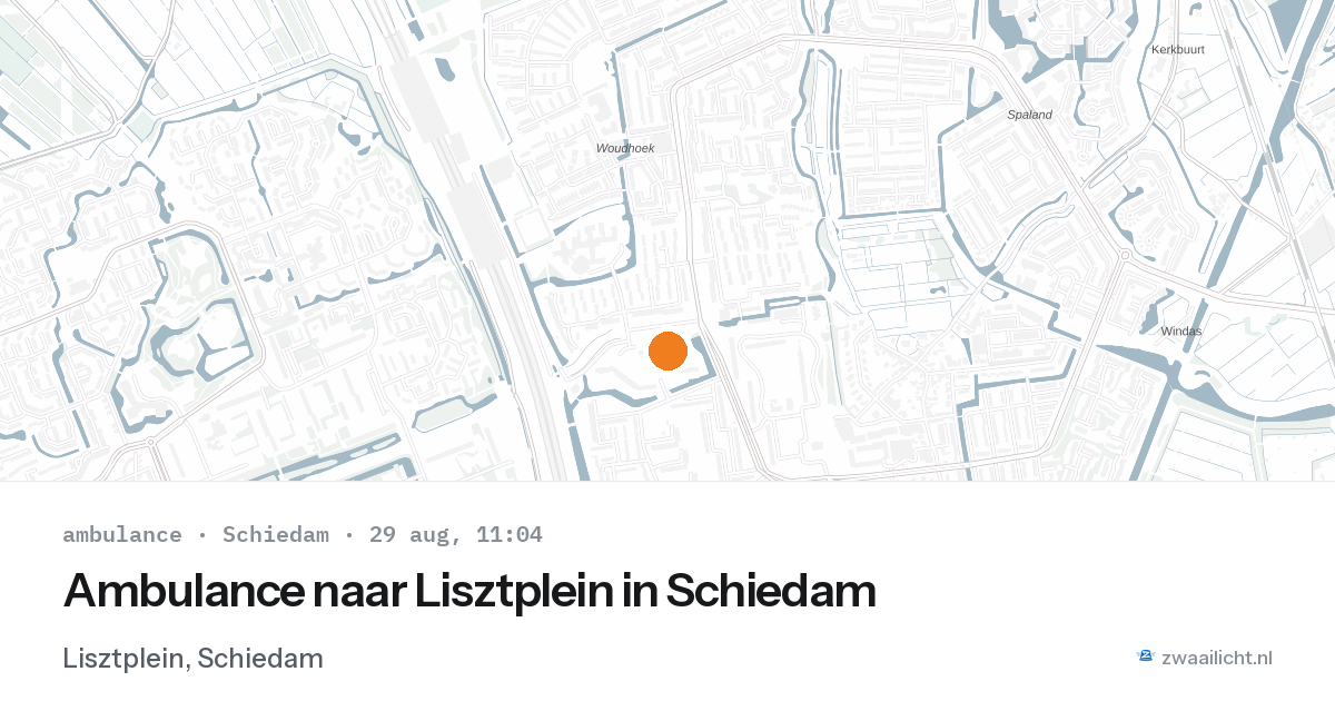 Ambulance naar Lisztplein in Schiedam — 29 aug 2026