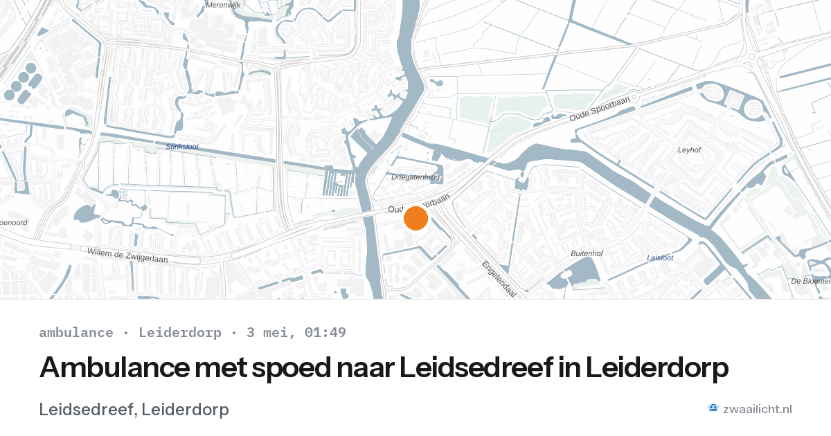Ambulance met spoed naar Leidsedreef in Leiderdorp — 2 mei 2026