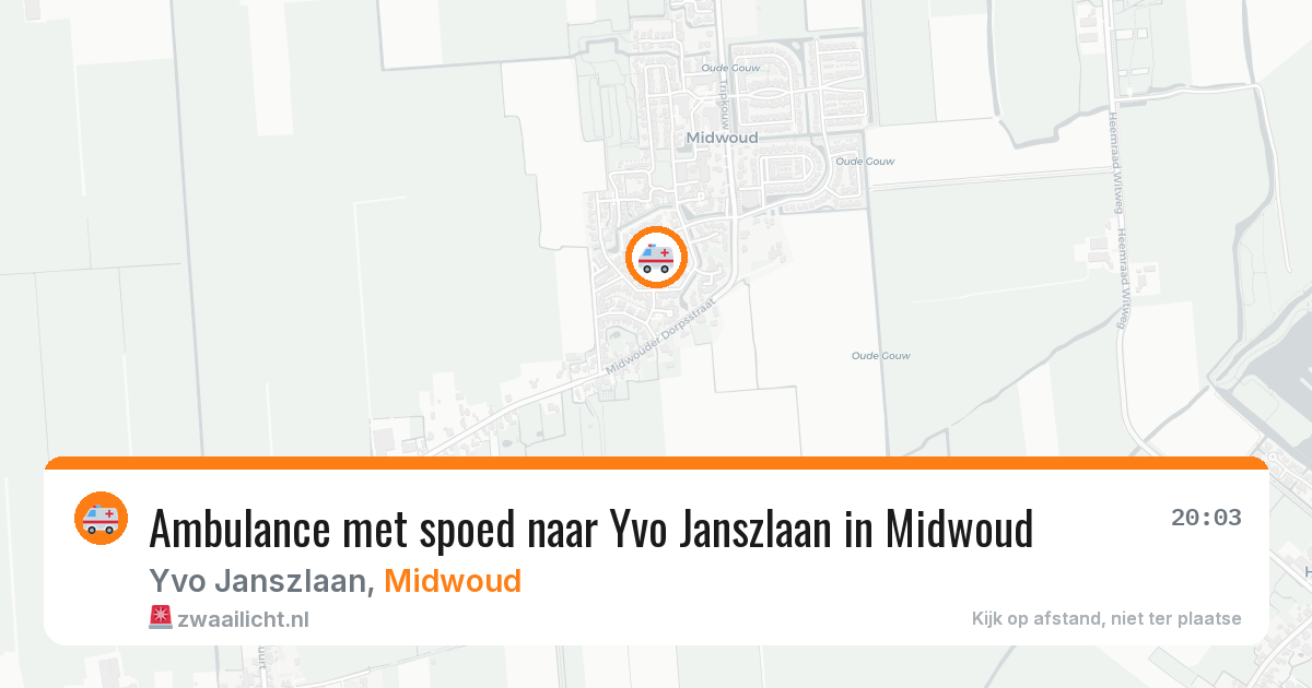 Ambulance met spoed naar Yvo Janszlaan in Midwoud — 26 jul 2026