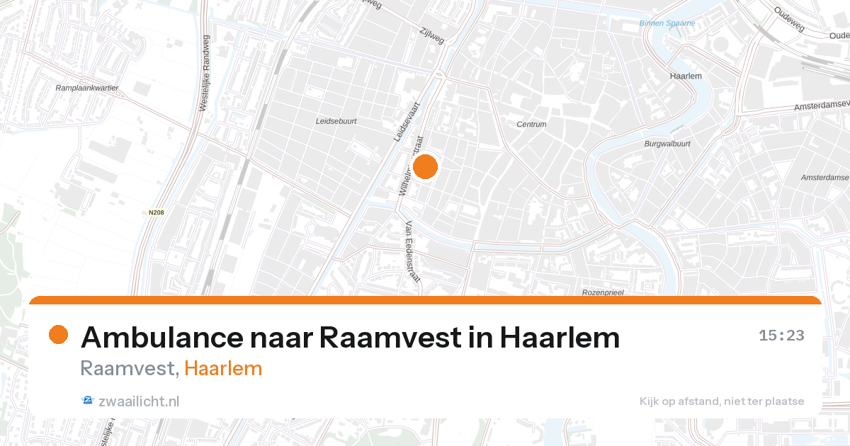 Ambulance naar Raamvest in Haarlem — 24 jul 2026