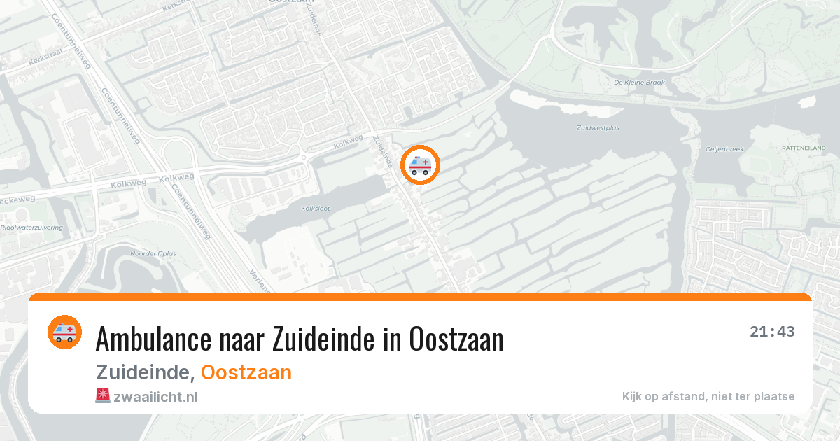 Ambulance naar Zuideinde in Oostzaan — 7 jun 2026