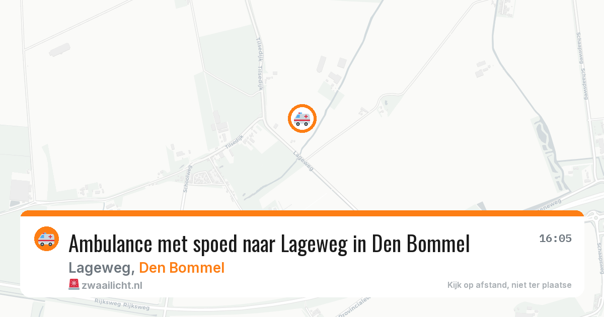 Ambulance met spoed naar Lageweg in Den Bommel — 25 mei 2026