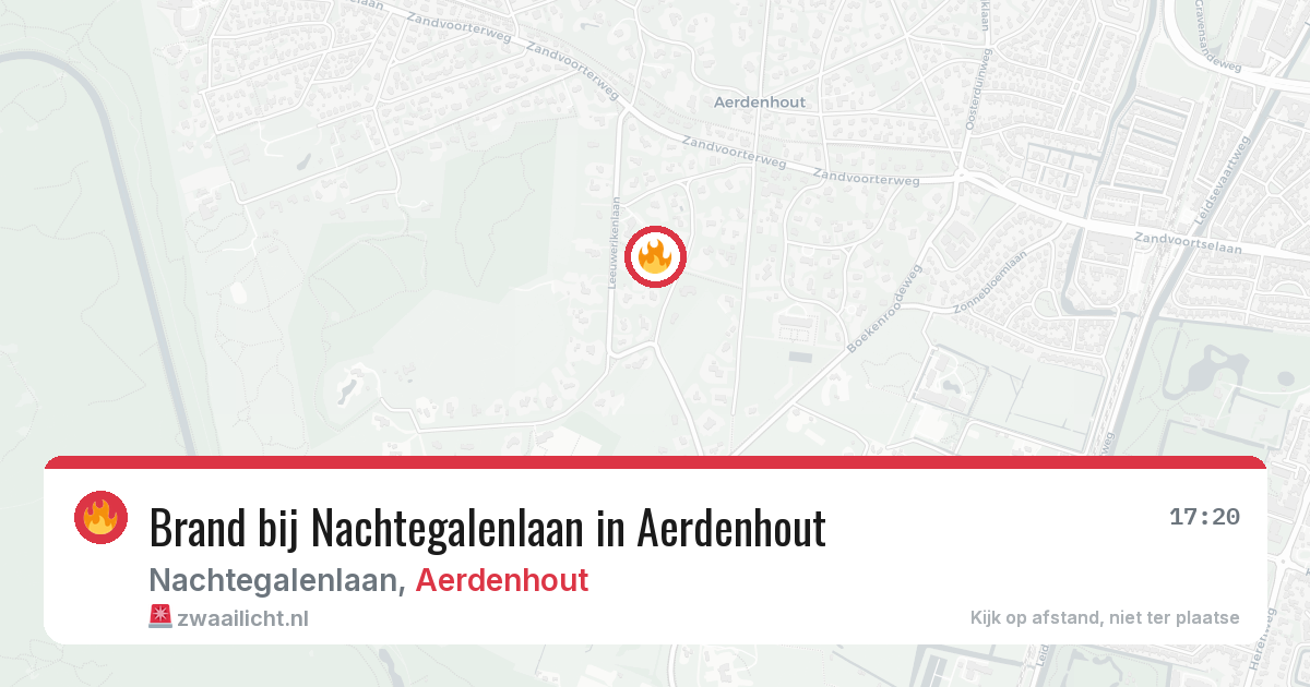 Brand bij Nachtegalenlaan in Aerdenhout — 26 apr 2026