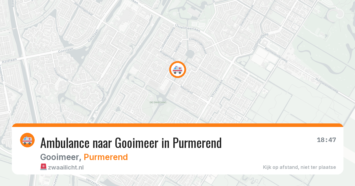 Ambulance naar Gooimeer in Purmerend — 11 jul 2026