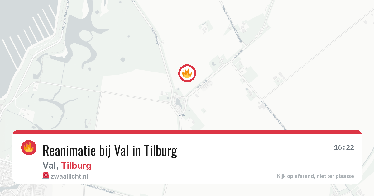 Reanimatie bij Val in Tilburg — 10 aug 2026