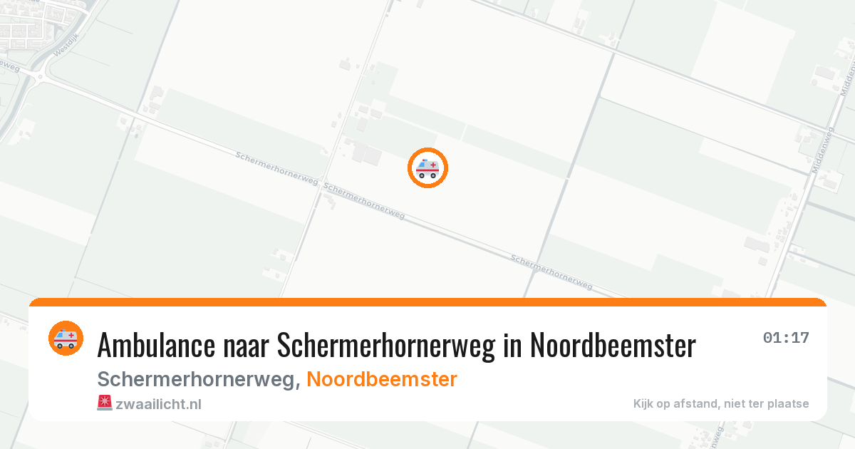 Ambulance naar Schermerhornerweg in Noordbeemster — 8 mei 2026