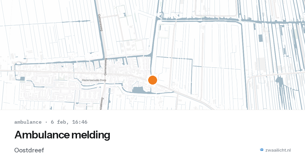 Ambulance melding — 6 feb 2026