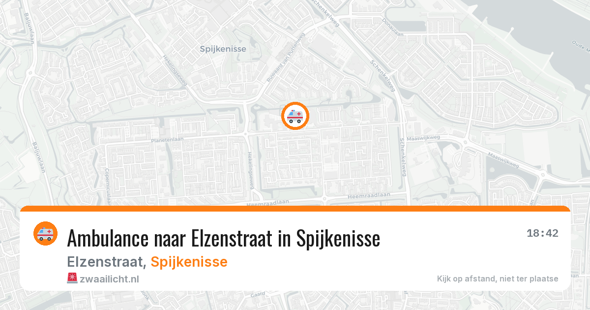 Ambulance naar Elzenstraat in Spijkenisse — 3 aug 2026
