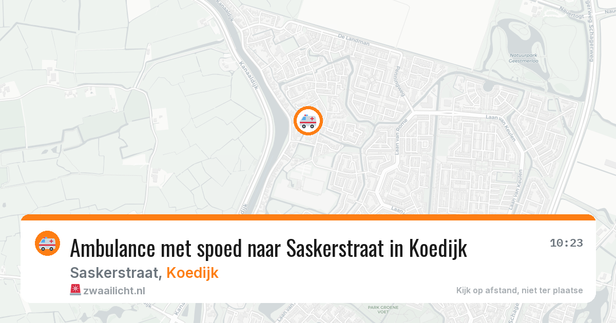 Ambulance met spoed naar Saskerstraat in Koedijk — 19 jan 2026