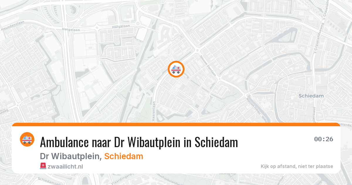 Ambulance naar Dr Wibautplein in Schiedam — 17 jul 2026