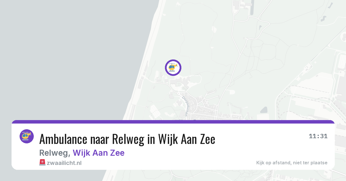 Ambulance naar Relweg in Wijk Aan Zee — 16 mrt 2026