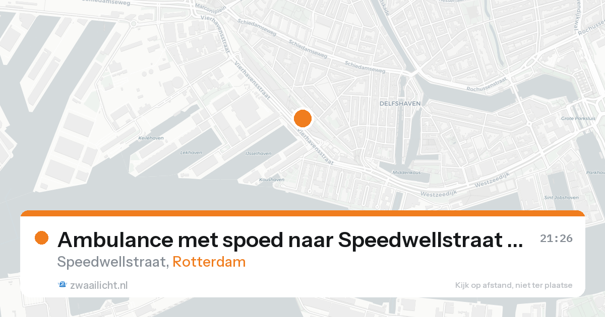 Ambulance met spoed naar Speedwellstraat in Rotterdam — 25 mei 2026