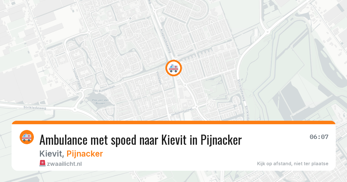 Ambulance met spoed naar Kievit in Pijnacker — 6 jul 2026