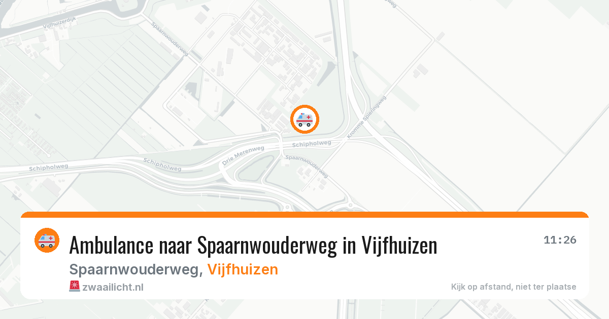 Ambulance naar Spaarnwouderweg in Vijfhuizen — 22 mei 2026